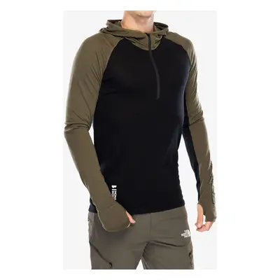 Mons Royale Temple Tech Hood Termoaktív felső - dark olive/black