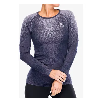 Odlo Performance Warm Blackcomb BL Top Crew Neck LS Termoaktív női felső - gray ridge