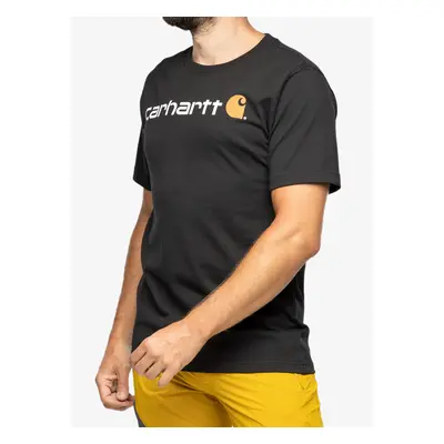 Carhartt Core Logo T-Shirt S/S Pamutpóló - black