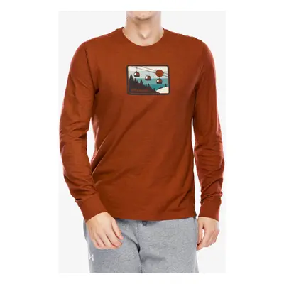 Smartwool Gondola Ride Graphic Long Sleeve Tee Férfi pulóver - pecan brown