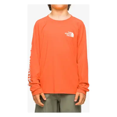 The North Face Amphibious L/S Sun Tee Fiú Pulóver - retro orange