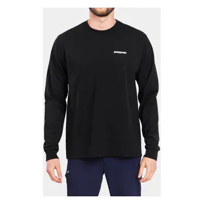 Patagonia L/S P-6 Logo Responsibili-Tee Férfi Pulóver - black