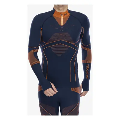 X-Bionic Energy Accumulator Light Shirt LS 1/2 Zip Termoaktív felső - marine/orange