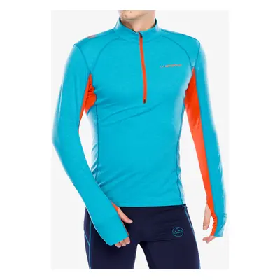 La Sportiva Swift Long Sleeve Cipzáras felső - tropic blue/cherry tomato