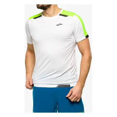 Brooks Run Visible Short Sleeve Futópóló - white/asphalt/nightlife