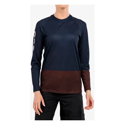 POC MTB Pure LS Jersey Felső - turmaline navy/axinite brown