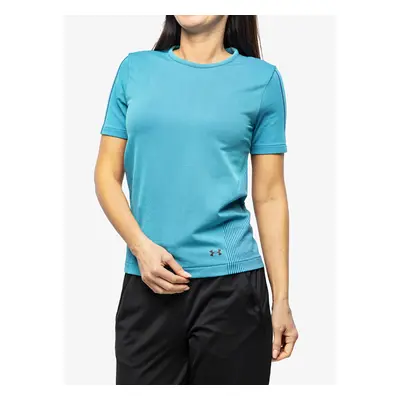 Under Armour Rush Seamless SS Női Edzőpóló - glacier blue/sonar blue/irid