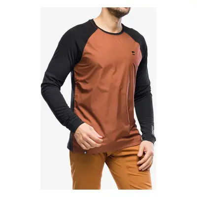 Mons Royale Tarn Merino Shift Wind Jersey Kerékpáros felső - dark copper/black