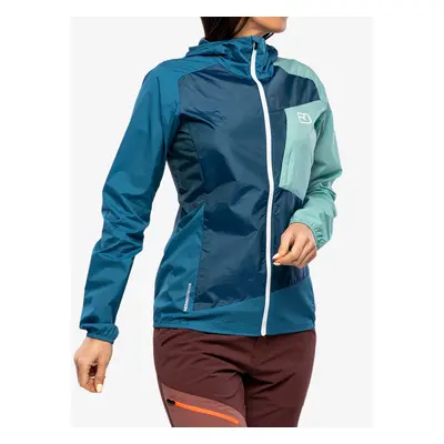 Ortovox Windbreaker Jacket Széldzseki Női - petrol blue