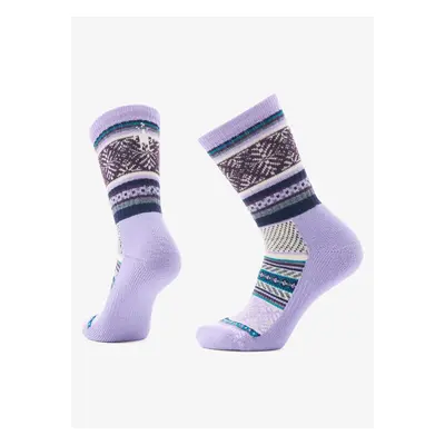 Smartwool Fair Isle Sweater Crew Socks Merino gyapjú zokni - ultra violet