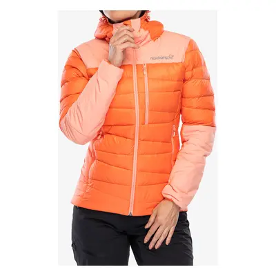 Norrona Falketind Down750 Hood Női Kabát - orange alert/peach amber