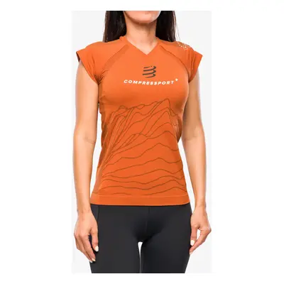 Compressport Training SS Tshirt W - Trail Capsule Női Póló - black/rust