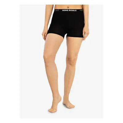 Mons Royale Hannah Hot Pant Termoaktív Női Boxeralsó - black