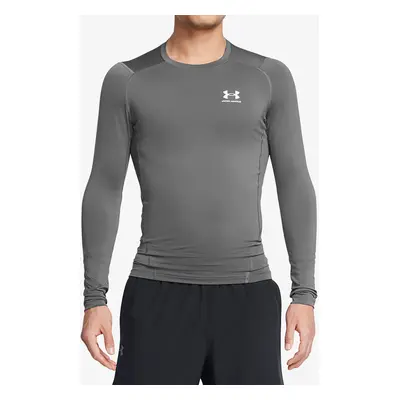 Under Armour HeatGear Long Sleeve Felső - castlerock/white