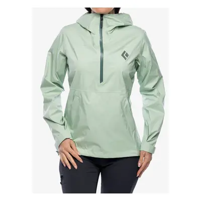 Black Diamond Stormline Stretch Anorak Női esőkabát - foam green