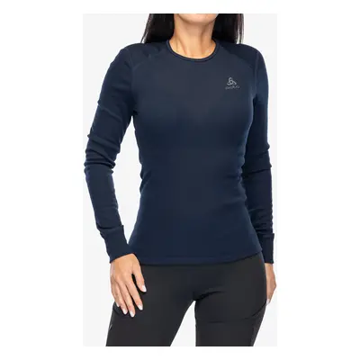 Odlo Active Warm Eco BL Top Crew Neck LS Termoaktív női felső - dark sapphire