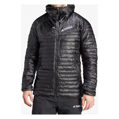 adidas TERREX Techrock Down Hooded Jacket Pehelykabát - black