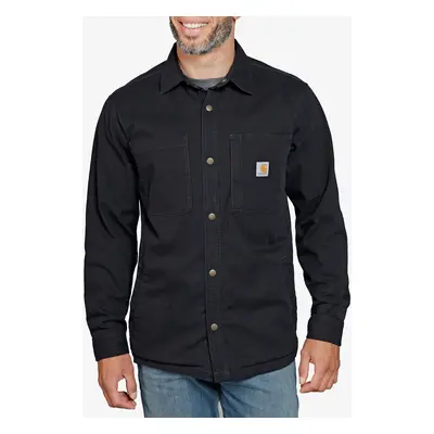 Carhartt Fleece Lined Snap Front Shirt Jac Ing - black