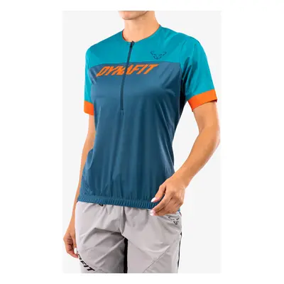 Dynafit Ride Light 1/2 Zip S/S Tee Női Kerékpáros Póló - petrol/ocean