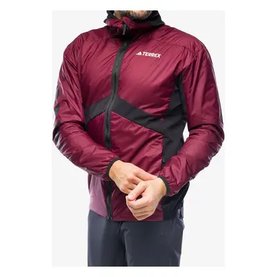 adidas TERREX Techrock GORE-TEX WINDSTOPPER Hooded Jacket Dzseki túrasíeléshez - shadow red/blac