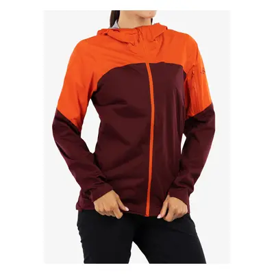 Rab Kinetic Ultra Jacket Női Futódzseki - red grapefruit/deep heather