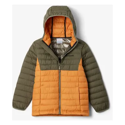 Columbia Powder Lite II Hooded Jacket Fiú kabát - sunstone/stone green