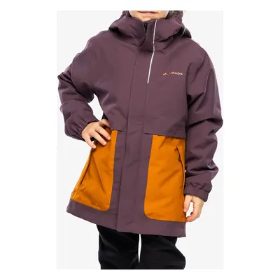 Vaude Kids Campfire 3in1 Jacket Lánykabát - blackberry/brown