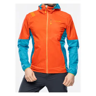 La Sportiva Across Lite Jacket Dzseki - cherry tomato/tropic blue