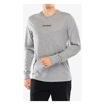 Salomon Logo Perf L/S Tee Férfi pulóver - heather