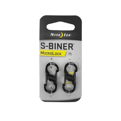 Nite Ize S-Biner MicroLock 2Pack Kulcstartó Karabiner - black