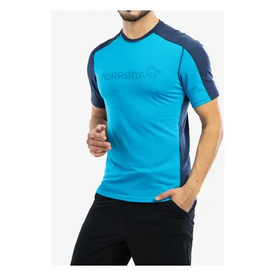 Norrona Falketind Equaliser Merino T-Shirt Termoaktív Póló - hawaiian surf/indigo night