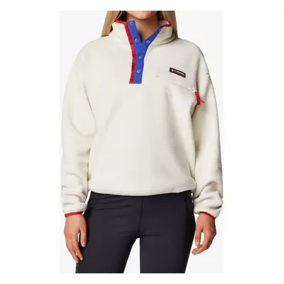 Columbia Helvetia II Cropped Half Snap Fleece Női felső - chalk