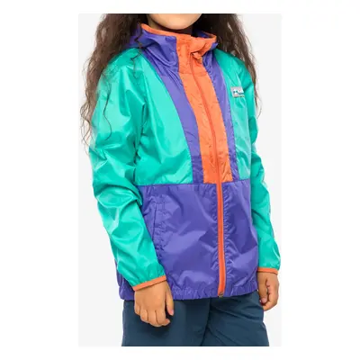 Columbia Back Bowl Hooded Windbreaker Lánykabát - bright aqua/purp. lotus/orange