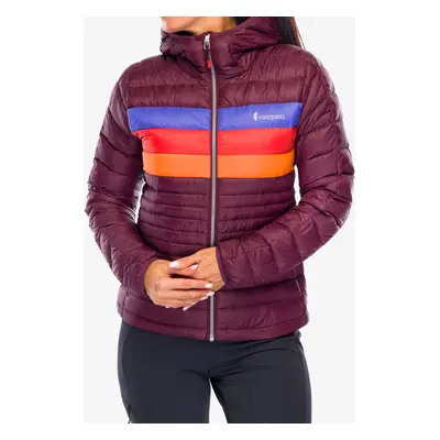 Cotopaxi Fuego Down Hooded Jacket Női pehelykabát - wine stripes