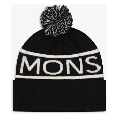 Mons Royale McCloud Pom Pom Beanie Téli sapka - black/white