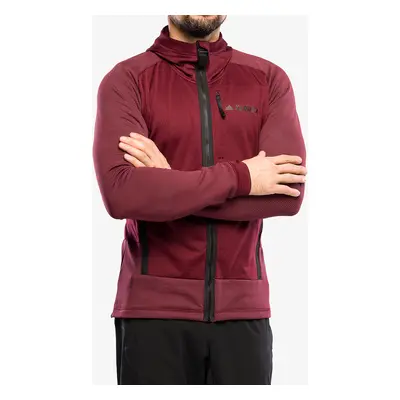 adidas TERREX Flooce Hooded Hiking Fleece Felső - shadow red