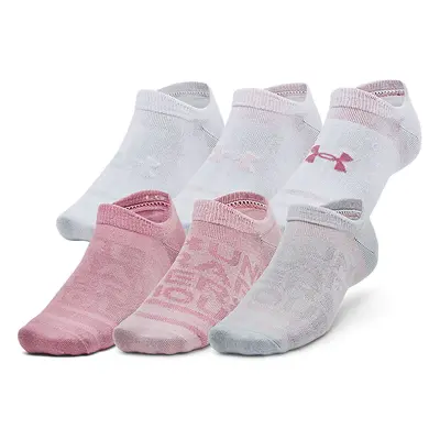 Under Armour Essential 6-Pack No Show Socks Zokni - pink elixir/prime pink