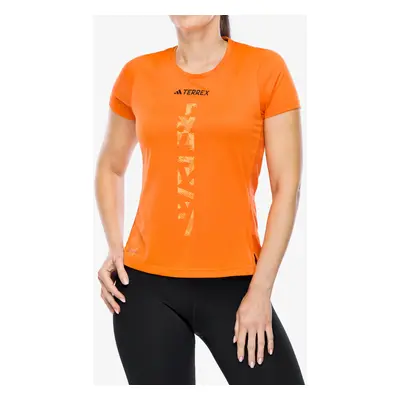 adidas TERREX Agravic Trail Running T-Shirt Női Futópólók - semi impact orange