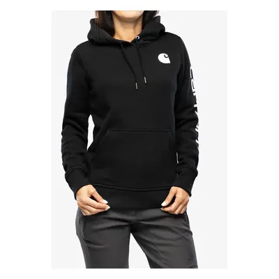 Carhartt Logo Sleeve Graphic Sweatshirt Női kapucnis felső - black