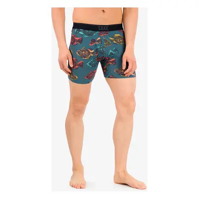 Saxx Quest Boxer Brief Fly Termoaktív Boxeralsó - shadow fish/storm blue