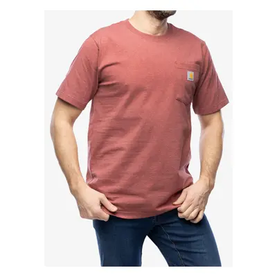 Carhartt K87 Pocket S/S T-Shirt Pamutpóló - apple butter heather