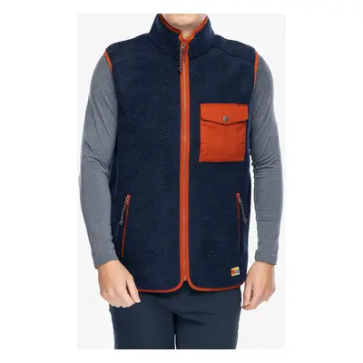 Fjallraven Vardag Pile Fleece Vest Mellény - navy/autumn leaf