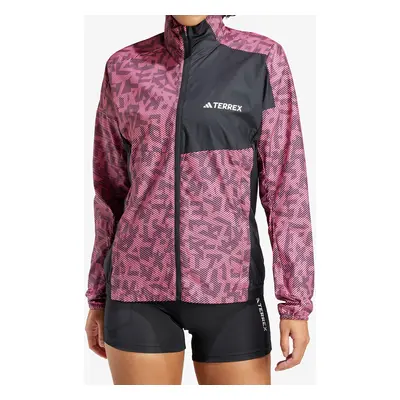 adidas TERREX Trail Running Wind Jacket Női futódzseki - pink fusion/aurora black