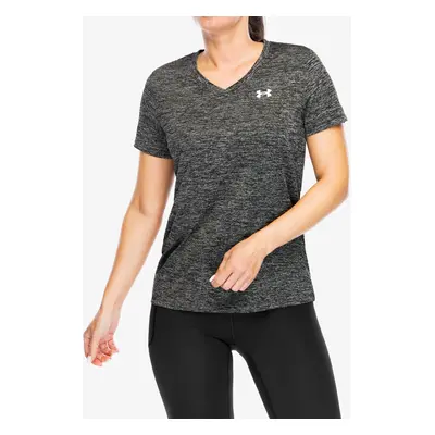 Under Armour UA Tech Twist V-Neck Short Sleeve Női edzőpóló - black/white