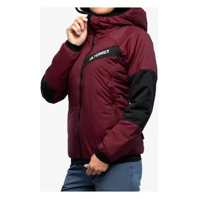 adidas TERREX Techrock Stretch PrimaLoft Hooded Jkt Női bélelt kabát - shadow red/black