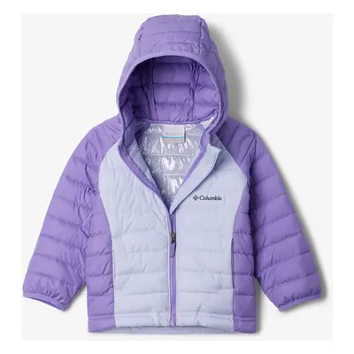 Columbia Powder Lite II Hooded Jacket Lánykabát - snowdrift/paisley purple