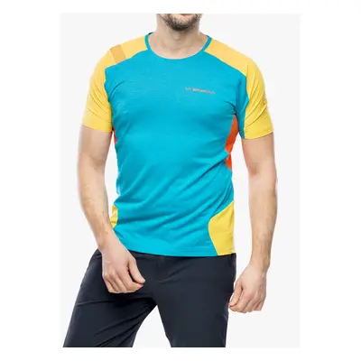 La Sportiva Compass T-Shirt Gyorsan száradó póló - tropic blue/bamboo