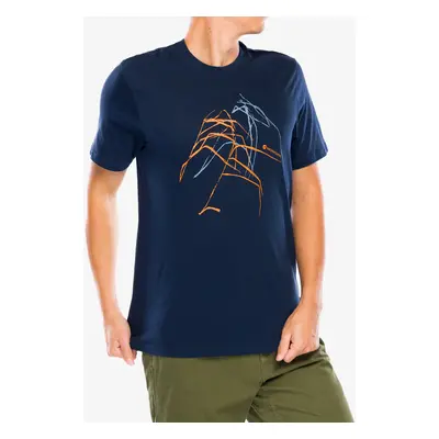 Montane Abstract Mountain T-Shirt Nyomtatott póló - eclipse blue