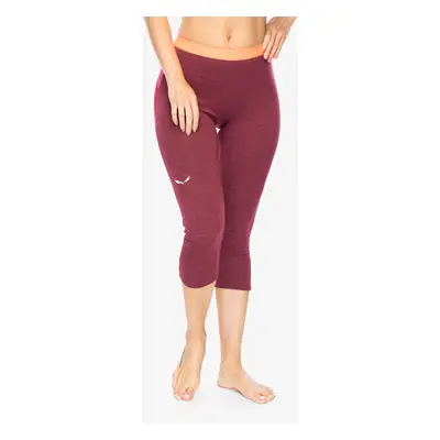 Salewa Boe Alpine Merino 3/4 Tight Termoaktív Női Hosszúszárú Alsó - rhodo red