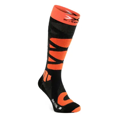 X-Socks Ski Control 4.0 Sízokni - anthracite melange/x-orange